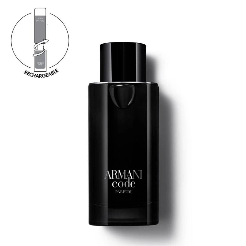 Giorgio Armani Code Parfum for Men – Refillable Woody Aromatic Fragrance