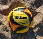 Wilson AVP OPTX Official Beach Volleyball Tour Match Game Ball – Black/Yellow