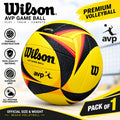 Wilson AVP OPTX Official Beach Volleyball Tour Match Game Ball – Black/Yellow