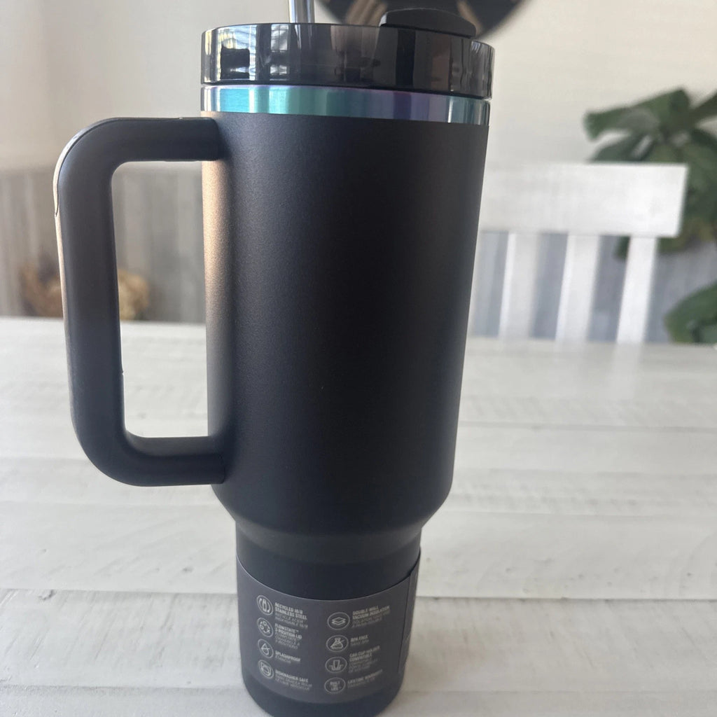 Stanley Quencher H2.0 FlowState Tumbler 40 oz – Black Chroma Limited Edition