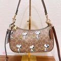 COACH x Peanuts Teri Shoulder Bag – Signature Canvas with Snoopy Print