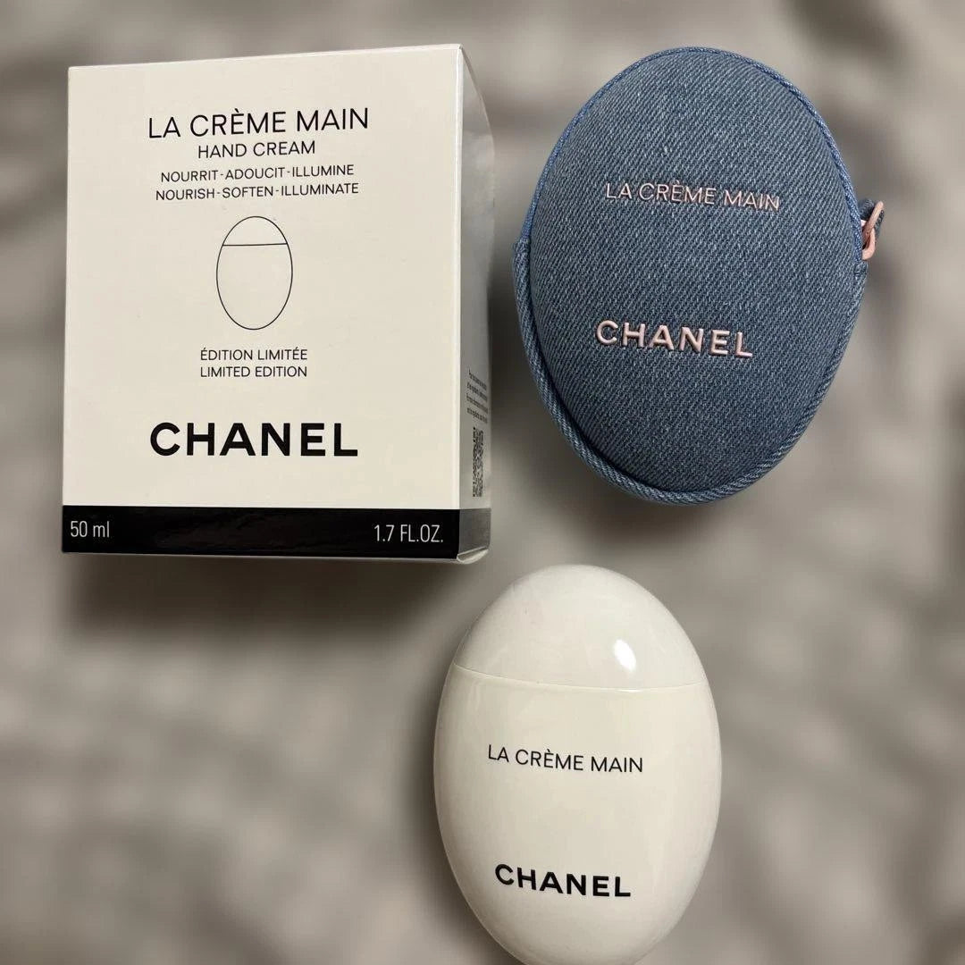 CHANEL LA CRÈME MAIN Hand Cream 50ml with Denim Pouch – 2026 Denim Collection BNIB