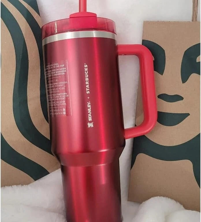 Stanley x Starbucks Limited Holiday Red Quencher H2.0 FlowState Tumbler 40 oz