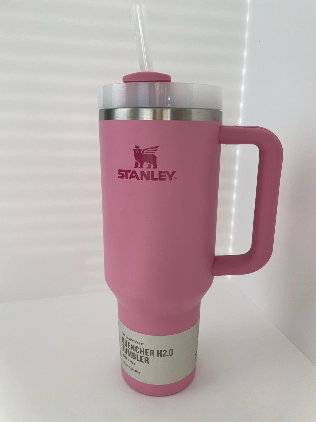 Stanley 40 oz Quencher H2.0 FlowState Tumbler – Peony Pink, Brand New in Box