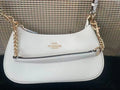 COACH Teri 2Way Shoulder Bag CA548 – Signature Canvas & White Smooth Leather