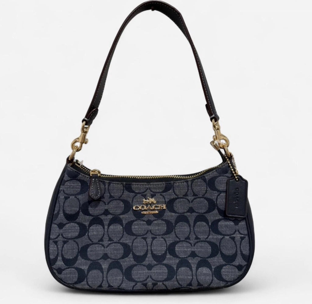 COACH Teri Shoulder Bag CAF82 – Signature Denim / Natural Leather