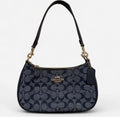 COACH Teri Shoulder Bag CAF82 – Signature Denim / Natural Leather