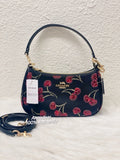 NWT Coach Teri Shoulder Bag CCZ16 Cherry Print Gold Black Multi