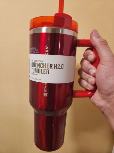 Stanley x Starbucks Limited Holiday Red Quencher H2.0 FlowState Tumbler 40 oz