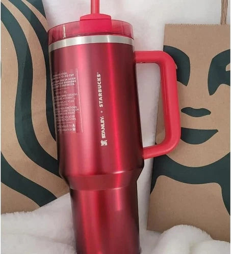 Stanley x Starbucks Limited Holiday Red Quencher H2.0 FlowState Tumbler 40 oz